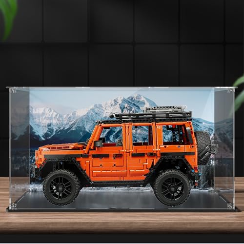 Generisch Acryl-Vitrine passend für Lego 42177 Mercedes-Benz G500 Bausteinmodell, transparente Aufbewahrungsbox, staubdichte, transparente Acryl-Vitrine nach Maß von Generisch