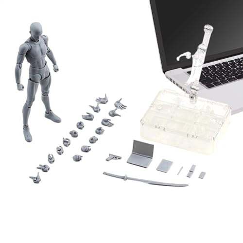 Actionfiguren-Modell-Set für Künstler, Skizzier- und Zeichenpuppe mit Basisstütze, ideal für Fotografie-Requisiten, Desktop-Dekoration und Malerei, perfekt für kreative Displays, 14,99 cm von Generisch