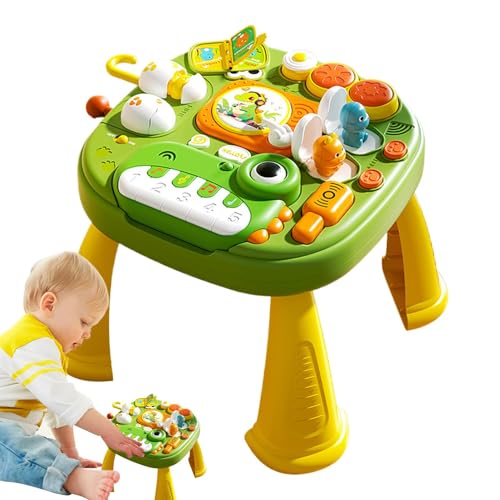 Activity Table Dinosaur Learning Center with Music and Lights, Educational Musical Table Toys,Interactive Dinosaur Learning Play, Table with Fun Lights and Sounds, for Boys and Girls Ages 3+, von Generisch