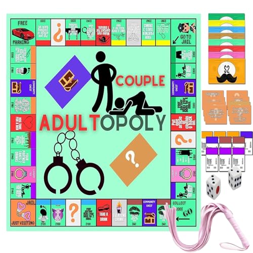 Adultopoly Board Game, Couple Adult Opoly Board Game, Couple Adultopoly Board Game, Couples Adult Monopoly Game, Board Games for Adults, Couple Games for Date Night (1PCS-A) von Generisch