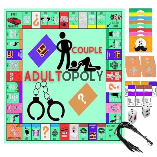 Adultopoly Board Game, Couple Adult Opoly Board Game, Couple Adultopoly Board Game, Couples Adult Monopoly Game, Board Games for Adults, Couple Games for Date Night (1PCS-C) von Generisch