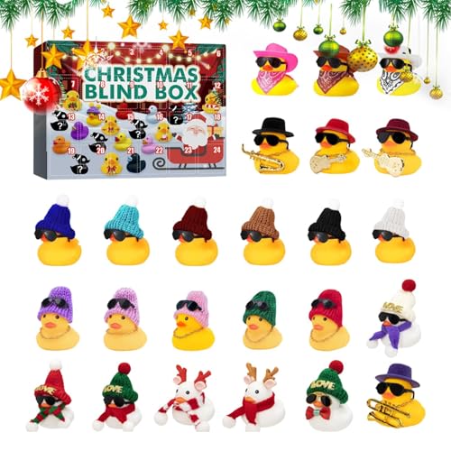 Advent Calendar 2024, Christmas Countdown Calendar, 24 Days Countdown, Creative Advent Calendar 2024 with Rubber Duck Toys Festive Rubber Ducks for Christmas Countdown and Holiday Fun von Generisch