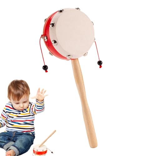Affentrommel | 7x20 cm Holzhandrassel -Trommeln | Fun Percussion Instrument Kinder | Sicheres Musikspielzeug mit abnehmbarem Griff, Geburtstag und Feiertage Affentrommel | 7x20 cm Holzhandrassel -Trommeln | Fun Percussion Instrument Kinder | Sicheres Musikspielzeug mit abnehmbarem Griff, Geburtstag und Feiertage von Generisch