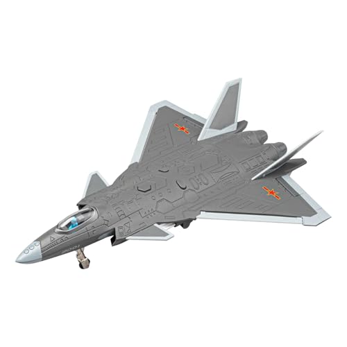 Aircraft Model With Light And Sound, J-20 Model Toy Plane, 1:84 Scale Aircraft Model, Alloy Airplane Display Ornament, Tabletop Aircraft Model With Stand, Solid Material For Collection And Display von Generisch