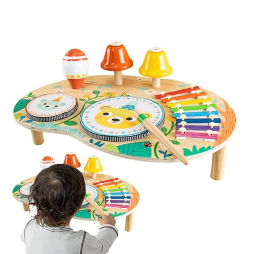 Aktivitätstabelle für Kinder | 16,85 Zoll hölzerne Musical -Gemälde in Holz mit Trommel und Xylophon | Entwicklung Hauptkoordination für und Mädchen ab 2 Jahren Aktivitätstabelle für Kinder | 16,85 Zoll hölzerne Musical -Gemälde in Holz mit Trommel und Xylophon | Entwicklung Hauptkoordination für und Mädchen ab 2 Jahren von Generisch