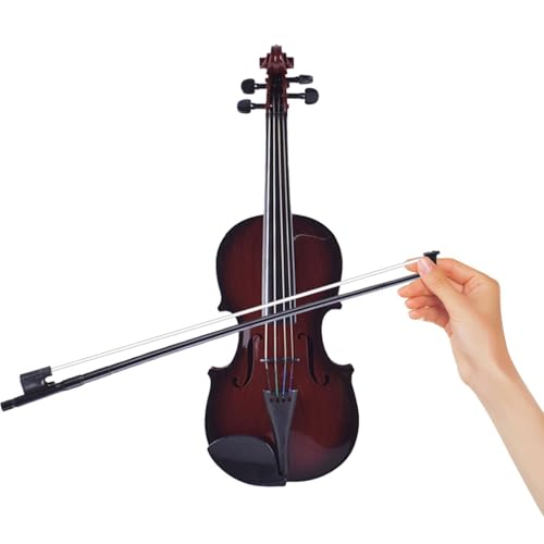 Akustische Violine aus Massivholz, 4/4-Größe, elektrisches Kinder-Violinenspielzeug mit verstellbarem Rhythmus, Kleinkindgitarre, klassisches Instrument, Musikspielzeug, leicht verständliche Anleitung von Generisch