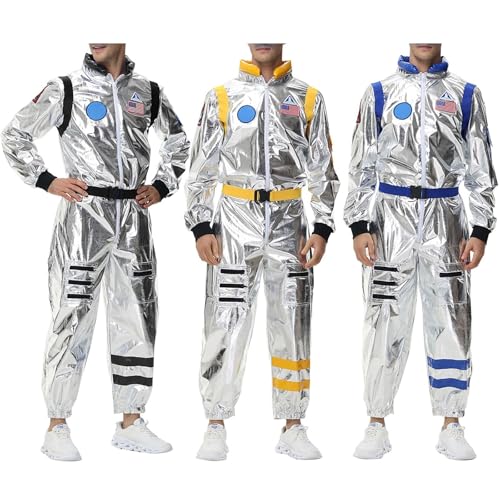 Alien KostüM Herren,KostüMe Erwachsene,Astronaut KostüM Damen Herren Kinder,Galaxy KostüM Alien KostüM Space Girl KostüM Weltall KostüM Astronaut Damen Couple Karneval Weltraum 01,001 Blau,L von Generisch