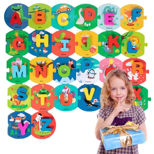 Alphabet-Lernpuzzle, Alphabet-Match-Spielzeug,Lernspielzeug Buchstabenpuzzle - Unterhaltsame Lernaktivitäten zum Wortlernen, Kindergarten- und Vorschulbedarf für Kinder, und Mädchen von Generisch