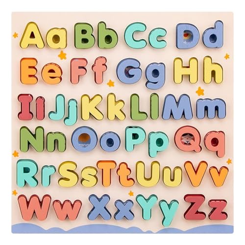 Alphabet Lernspielzeug - Klein- Und Großbuchstaben Aus Holz Für Kinder,Lernspielzeug Mit Buchstaben Blöcken Interaktives Zuordnungsspiel Für Vorschule Kinder Motorik Alphabet Lernspielzeug - Klein- Und Großbuchstaben Aus Holz Für Kinder,Lernspielzeug Mit Buchstaben Blöcken Interaktives Zuordnungsspiel Für Vorschule Kinder Motorik von Generisch
