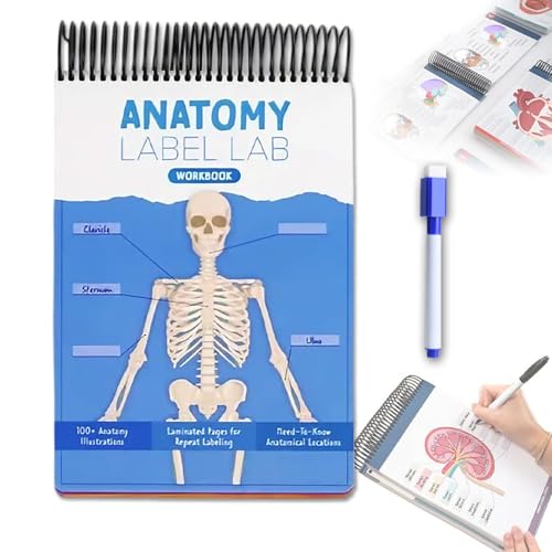 Anatomy Label Lab Workbook,Skeleton Body Structure Diagram for Learning,100+ Full Color Label-Lab Workbook for Medical School Students Doctors Nurses,Educational Student Study Supply Anatomy Label Lab Workbook,Skeleton Body Structure Diagram for Learning,100+ Full Color Label-Lab Workbook for Medical School Students Doctors Nurses,Educational Student Study Supply von Generisch