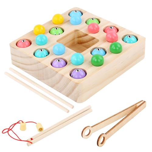 Angelspiel-Spielset, magnetisches Angelspielzeug für Kinder - Buntes sensorisches Brettspiel | Feinmotorik-Spielzeug, Vorschul-Lernaktivitäten, 2-in-1-Perlenzählspiel, Angelruten-Spielzeug für die Sch von Generisch