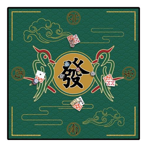 Anti-Slip-Mahjong-Mat, 27x27-Zoll-Mah-jong-Tischabdeckung für Kartenspiele, Spielmatte für Tisch, Spieltisch Cover, Brettspieltischmatte für, Poker, Karte von Generisch