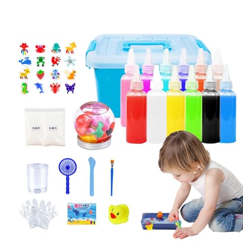 Aqua Fairy Wassergel-Set | Magic Gels Wasserspielzeug-Set, 12-farbiges handgefertigtes Wasserspielzeug, Wasserfee-Wassergel-Set, 12-Form-Aqua-Fee-Set, kreatives magisches Wasserspielzeug für Kinder von Generisch