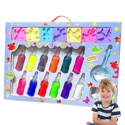 Aqua Gelz 3D d-iy m-agic Water e-lf, Aqua Fairy Kreativ Set Bunte Meerestiere Spielzeug Mit 12 Flaschen Farbgel, Lernspielzeug Wasserspielzeug Kinder Für j-ungen Mädchen von Generisch