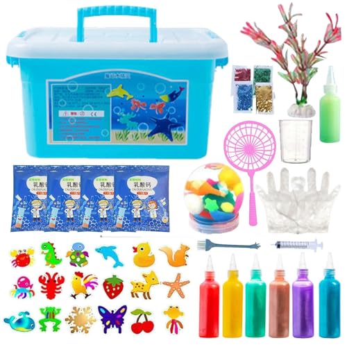 Generisch Kreativ Set, 40 Stück Magischer Wasserelfe Fantastic Water Fairy, Wasserfeen-Gel-Set mit 14 Formen, Aqua Fairy Toy Set, Kinder von Generisch