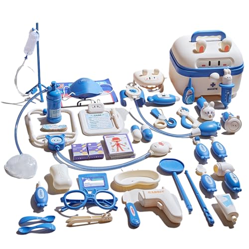 Arzt Rollenspiel Set | Arztkoffer Kinder | Interaktives Doktorspielzeug mit Licht und Ton – Kinderarzt-Spielset im Koffer für Rollenspiele Zuhause Vorschule Kindergarten Geschenk Arzt Rollenspiel Set | Arztkoffer Kinder | Interaktives Doktorspielzeug mit Licht und Ton – Kinderarzt-Spielset im Koffer für Rollenspiele Zuhause Vorschule Kindergarten Geschenk von Generisch