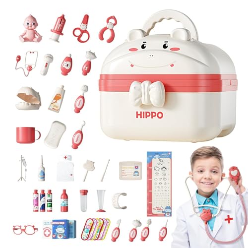 -Arzt-Spielset,Kinder-Arzt-Spielset - Arztset für Kinder - Doctor Pretend Equipment, Pretend Doctor Kit mit Aufbewahrungsbox für frühes Lernen von Generisch