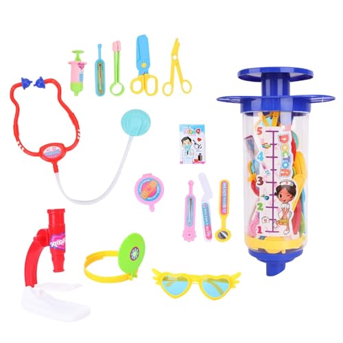 Arztspielzeug-Set - Deluxe Pretend Play Doctor Kit Spielzeug mit Stethoskop | Simulation pädagogisches Arztspielzeug-Set, Spielhaus, Spielzeug, Arzt-Stethoskop-Set für Kinder ab 3 Jahren von Generisch