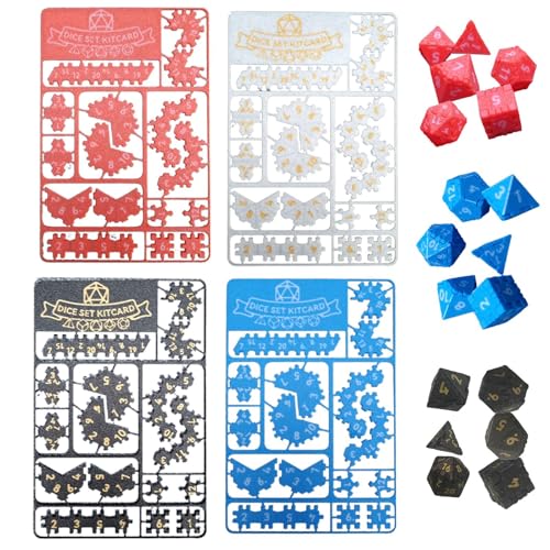 Assembling The Dice, 3D Printed Polyhedral Dice Set, Dunge-ons and Dragon Dice, 3D Gedrucktes Würfelpuzzle, Für Tischspiele, Rollenspiele, Strategiespiele von Generisch