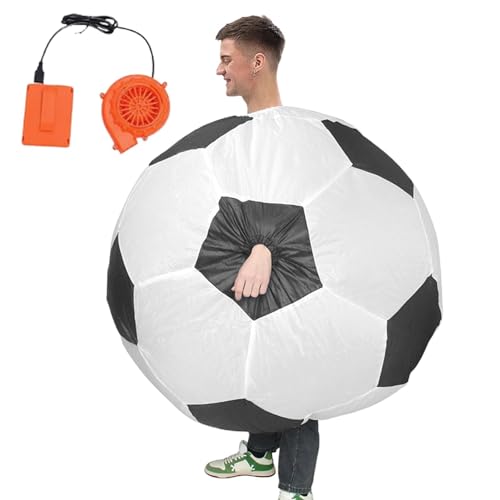 Aufblasbare Fußballuniform – Fußball-Neujahrs-Verkleidung, Fußball-Motto-Kostümparty | Comedic Dress-Up-Outfit für Erwachsene, lustiges aufblasbares Outfit, einzigartiges Cosplay-Kostüm für Silvester von Generisch