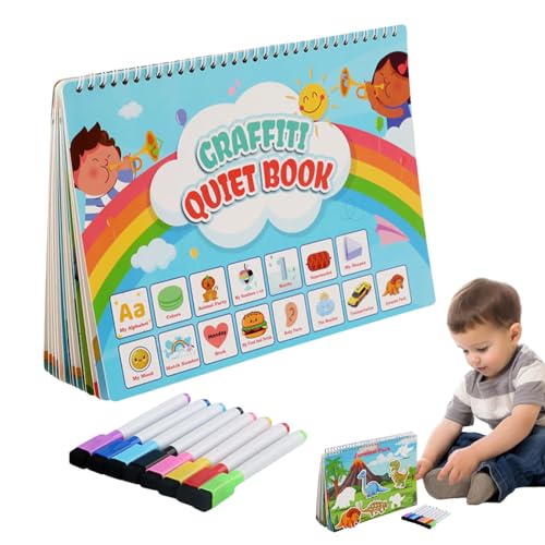 Aufkleberbuch, Quiet Sticker Book Cuted - Kinder Kalenderform ruhiges Aufkleber Buch,Home School Unterhaltungsschreiben Sticking Zeichnen Spielzeug tragbar für, Mädchen von Generisch