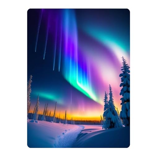 Aurora Borealis Puzzle, 21 x 30 cm, 120 Teile, Winterlandschaft von Generisch