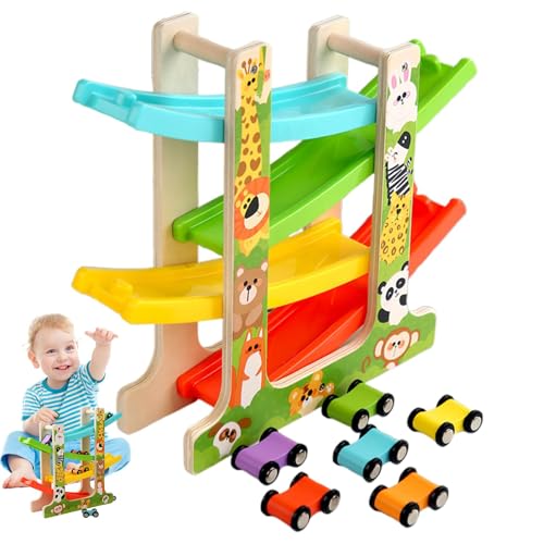 Auto-Rampen-Spielzeug, Ramp-Racer-Spielzeug, Rennstrecken für Kinder, Motorik-Auto-Spielset, Rennstrecken-Motorik-Auto-Rampen-Fahrzeug-Spielsets für mehr als 2 Jahre alte, lustiges Rennauto-SPI von Generisch