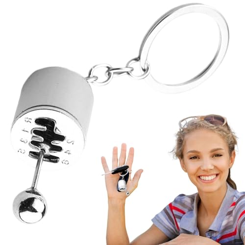 Auto Shifter Gear Keychains, Getriebeschaltschlüsselkasten - Automatische Getriebeschlüsselkette - Creative 6 -Speed ​​-Getriebe -Hebelschlüsselung, Key FOB -Schlüsselschainszubehör von Generisch