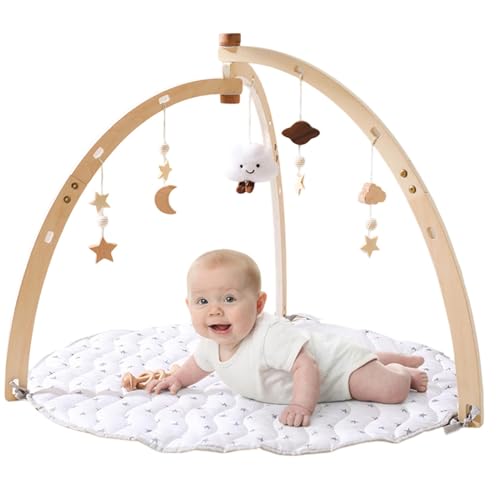 Baby Activity Gym, Play Gym Frame, Infant Sensory Gym, Kids Wooden Frame, Infant Play Center Kids Gym Activity Sensory Toy Frame Wooden Play Gym Babies Sensory Activity Center for Kids von Generisch