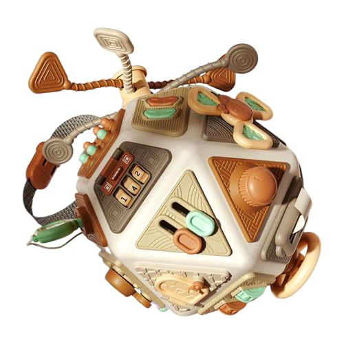 Baby Busy Cube - Sensory Activity Toy for Early Skill Development, Parent-Child Interaction with Educational Features, Busy Cubes for Carseat Plane Travel Kindergarten School, Safe Wood Col Baby Busy Cube - Sensory Activity Toy for Early Skill Development, Parent-Child Interaction with Educational Features, Busy Cubes for Carseat Plane Travel Kindergarten School, Safe Wood Col von Generisch
