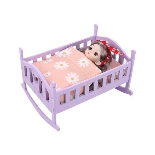 Baby Cradle - Realistisch vorgetäuschtes Spiel Crib for, Princess Doll Bett Spielzeug mit Kindern Mädchen Rolle, Kindergartenmöbel für Heimspielzimmer Kindergarten Geburtstagsurlaub, robust Baby Cradle - Realistisch vorgetäuschtes Spiel Crib for, Princess Doll Bett Spielzeug mit Kindern Mädchen Rolle, Kindergartenmöbel für Heimspielzimmer Kindergarten Geburtstagsurlaub, robust von Generisch