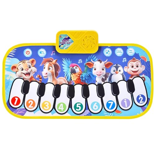 Baby-Klavier-Spielmatte, Baby-Klaviermatte, tragbares Bodenklavier mit Tiergeräuschen – Tracking-Spielzeug, Tastatur-Lernspielzeug, Musikinstrumente für Kinder Baby-Klavier-Spielmatte, Baby-Klaviermatte, tragbares Bodenklavier mit Tiergeräuschen – Tracking-Spielzeug, Tastatur-Lernspielzeug, Musikinstrumente für Kinder von Generisch