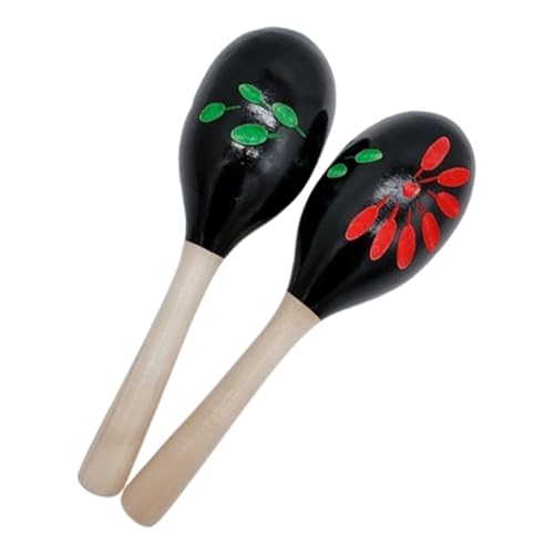 Baby Maracas | Lateinamerikanische Percussion Maracas aus Holz, 2 x Geräuschmacher, Maracas, Gastgeschenke, Musikinstrumente für , Mädchen, Kinder, Erwachsene von Generisch