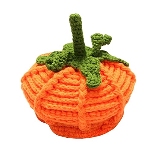 Baby-Perücken für Mädchen, Kostüm, Babymütze, niedliche Requisite, Halloween, gestrickt, Babypflege (Orange, Einheitsgröße) von Generisch