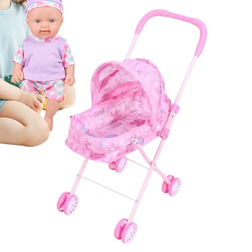 Baby Puppenwagen Spielzeug,Kinder Puppenwagen Mit Sonnendach,Klappbarer Kinderwagen - Für Kinder Mädchen Zuhause Reisen Geburtstag Schule Outdoor Baby Puppenwagen Spielzeug,Kinder Puppenwagen Mit Sonnendach,Klappbarer Kinderwagen - Für Kinder Mädchen Zuhause Reisen Geburtstag Schule Outdoor von Generisch