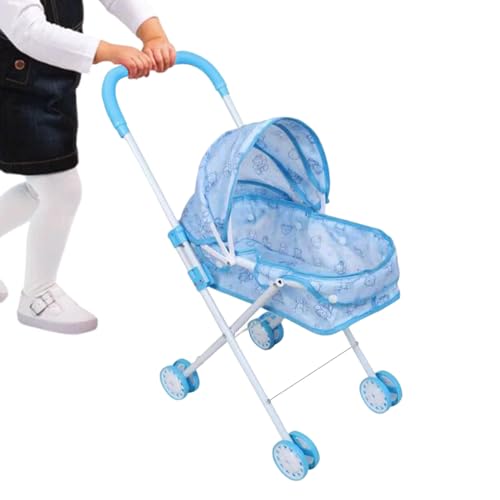 Baby Puppenwagen Spielzeug,Spielzeug Kinderwagen Mit Verdeck Zum Rollenspiel - Klappbarer Kinderwagen | Für Kinder Mädchen Zuhause Reisen Geburtstag Schule Outdoor Baby Puppenwagen Spielzeug,Spielzeug Kinderwagen Mit Verdeck Zum Rollenspiel - Klappbarer Kinderwagen | Für Kinder Mädchen Zuhause Reisen Geburtstag Schule Outdoor von Generisch