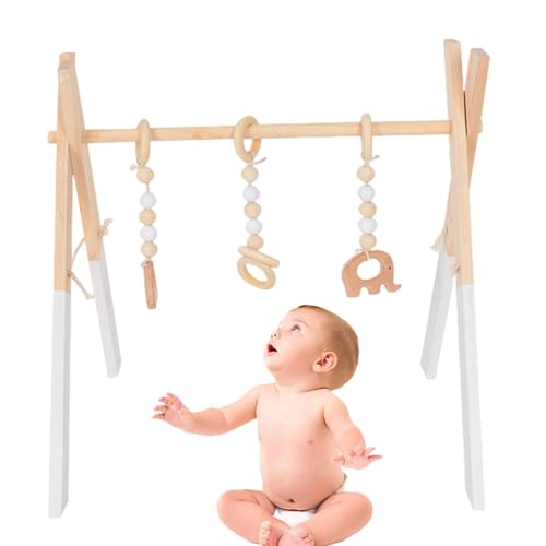 Baby Spielbogen Holz, Spieltrapez Holz Klappbar, Baby Gym Arch, Spieltrapez Für Baby, Spieltrapez Baby Klappbar, Spielbogen Baby Holz Montessoris,Spielbogen Baby Holz Für Frühkindliche Bildung von Generisch