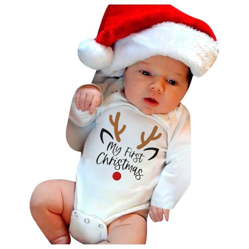 Baby Strampler für Mädchen und Jungen - Weihnachten Cosplay Kostüm Baby Erstausstattung Neugebore Schneemann Fleece Hoodie Lustige Strampler Baby Weihnachtsset Kostüm Für Kinder Baby Neugeborene von Generisch