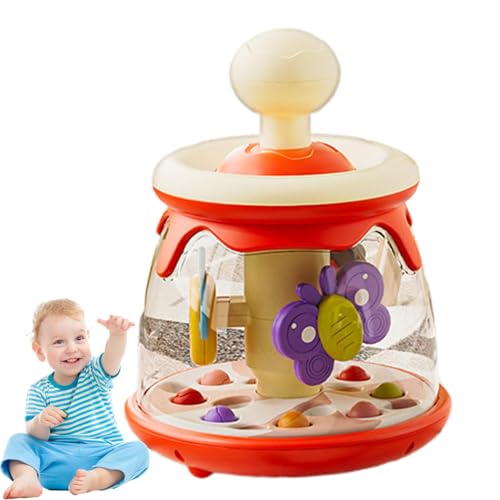 Baby -sensorische Spinner, Saugnapfbecher -Spinnspielzeug, Zappelspielzeug, leuchtende Farben und Glatte Kanten, 20,3 cm für Badezeit, Hochstuhl und Autoreisen von Generisch