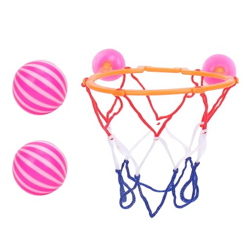 Bad Basketballspielzeug für Kinder - Badewanne Basketball Hoop & Bälle Set | Enthalten 2 Bälle 1 Saugtbecher | Badezimmer Toilettenbasketballspielzeug Playset | Basketball -Hoop -Playset für von Generisch