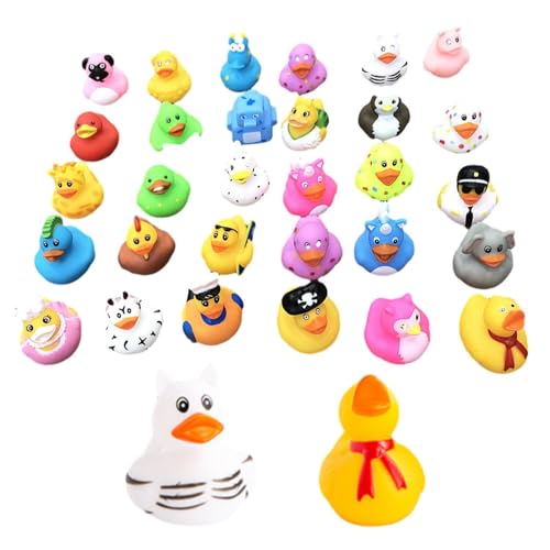 Badeente Gummi Duckys Badespielzeug für Kinder, Minis Enten Harz, Badeente Lustig Kleins, Float and Squeak Minis Gelbe Ente Badewannenspielzeug, 36 Stück von Generisch