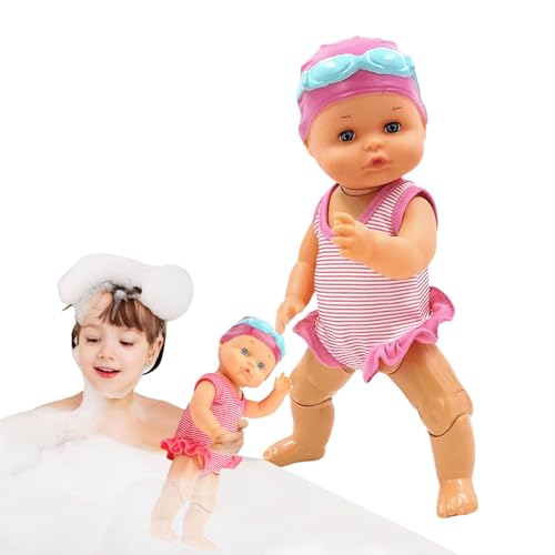 Badepuppe – Badewanne – Spielzeug Badewanne mit Batterie schwimmende Figur für Haus Kindergarten Reisen drinnen draußen Mädchen Badepuppe – Badewanne – Spielzeug Badewanne mit Batterie schwimmende Figur für Haus Kindergarten Reisen drinnen draußen Mädchen von Generisch