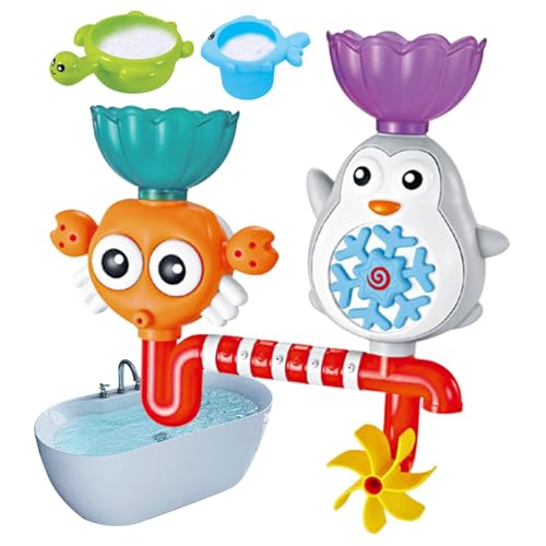Badespielzeug Saugspielzeug, Badespielzeug für Kinder - Wandsaug-Badespielzeug mit Wissenschaftsmotiv - Pädagogische Sinnesspielzeuge für Vorschulkinder, Wasserspielzeug, buntes schwimmendes Badewanne von Generisch