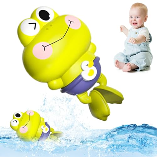 Badespielzeug für Kleinkinder,Badewannenspielzeug für Kinder - Niedliches schwimmendes Aufziehspielzeug für Mädchen | Kreative kleine Froschform, schwimmendes Aufziehspielzeug für Badezimmer, Schwimmb von Generisch