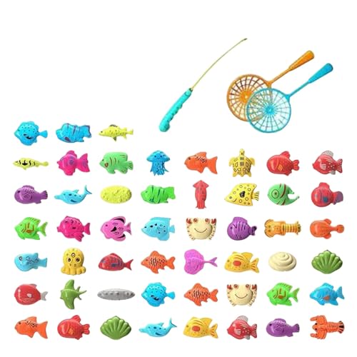 Badewannenspielzeug Wasserspielzeug Kinder Outdoor ab 3 Jahre Angelspiel mit 51 Magnetischen Fischen Badespielzeug für Kinderpool Garten Strand Pool Spielzeug Kinder ab 3 4 5 6 Jahre Badewannenspielzeug Wasserspielzeug Kinder Outdoor ab 3 Jahre Angelspiel mit 51 Magnetischen Fischen Badespielzeug für Kinderpool Garten Strand Pool Spielzeug Kinder ab 3 4 5 6 Jahre von Generisch