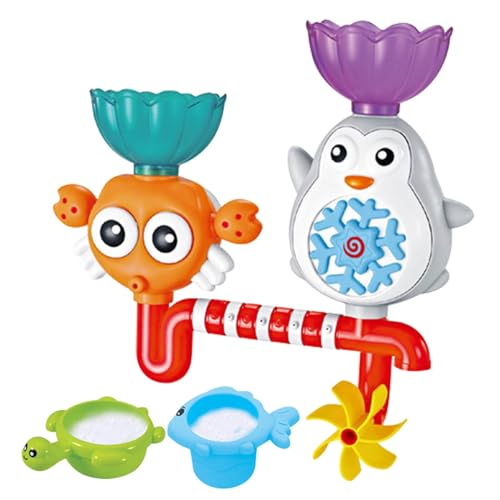 Badewannenspielzeug für Kinder, Badespielzeug mit Saugnapf - Wandsaug-Badespielzeug mit Wissenschaftsmotiv,Wasserspiel für Vorschulkinder, schwimmendes Badewannenspielzeug, pädagogischer Sinnesspaß von Generisch