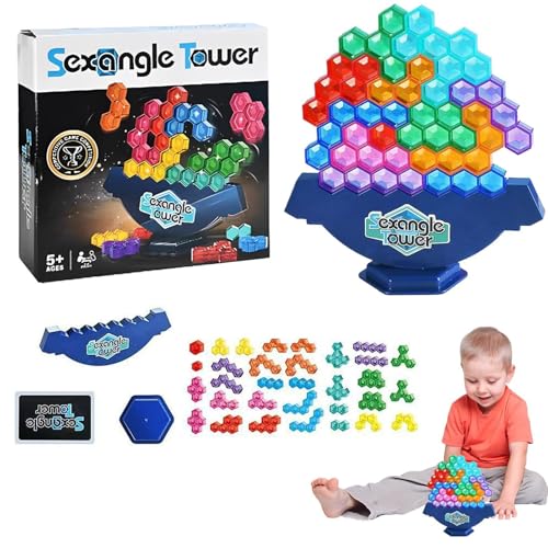 Balance Stacking Game, Tower Balance Toy | Unterhaltsame Bausteine ​​ausbalancieren,Bildungsspielzeug für Kinder und Erwachsene, Lernaktivitäten für Game Night von Generisch