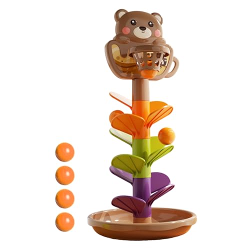 Ball Drop – Interaktives Spielzeug mit Bahn zum Stapeln und Stapeln | Schienenturm Stapelspiel Interaktives Rampe Lernlauf für Kinder Mädchen Ball Drop – Interaktives Spielzeug mit Bahn zum Stapeln und Stapeln | Schienenturm Stapelspiel Interaktives Rampe Lernlauf für Kinder Mädchen von Generisch