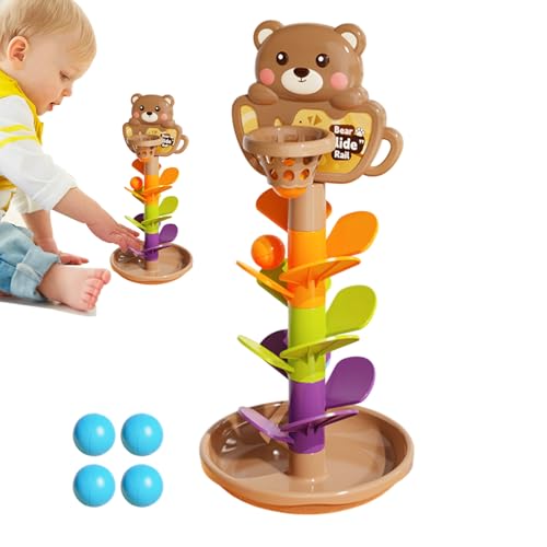 Ball Drop Spielzeug - Cartoon Basketball Rotierendes Kugelspiel | Turm Stapelspiel Mit Rennbahn Förderung Für Kleinkinder Kinder Ball Drop Spielzeug - Cartoon Basketball Rotierendes Kugelspiel | Turm Stapelspiel Mit Rennbahn Förderung Für Kleinkinder Kinder von Generisch