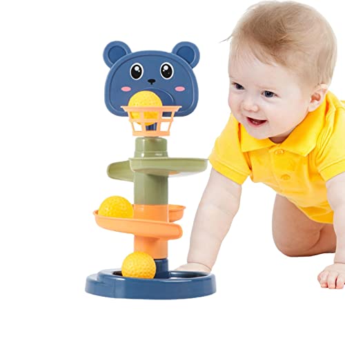 Ball Drop Toy - Spiral Tower Ball Drop And Roll -Aktivitätsspielzeug, Stapelkugelrampe | Wirbelnder Drop -and -Roll -Spielzeug Für Kleinkinder, Bildungsbaby Ball Tower, Interactive Stacking Toy Für Mo von Generisch